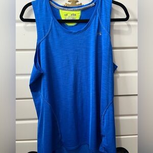 Under Armour Blue and Neon Yellow Athletic Tank